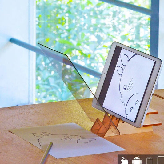 ABS Material Painting Tracing Board for artists, black color, 22.5 x 15.6cm