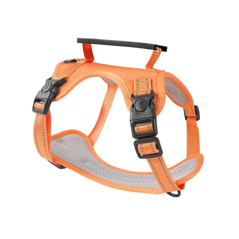 Dog chest harness traction rope in six colours with adjustable sizing for walking control