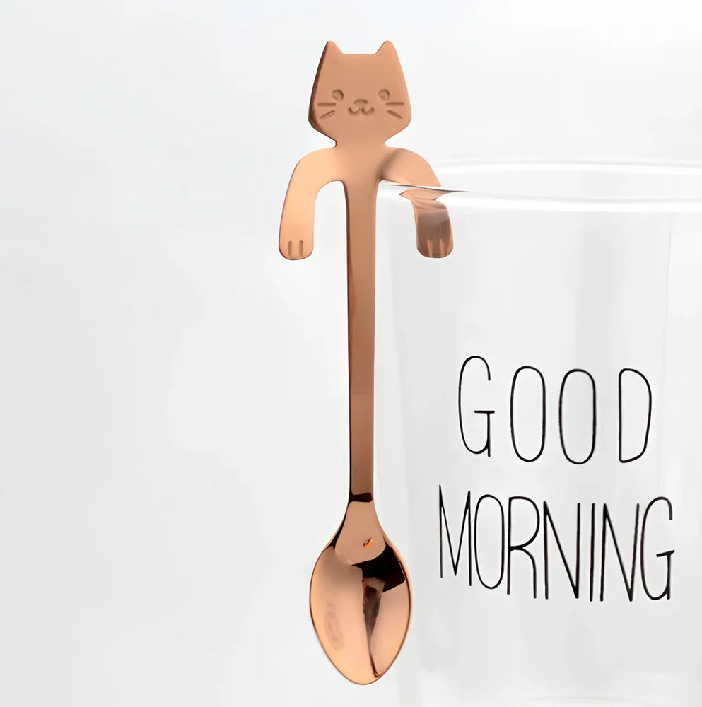 304 stainless steel coffee spoon with cartoon animal handle measuring 11.8cm length