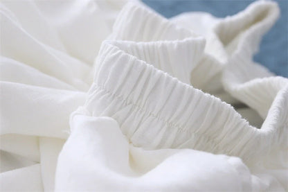 Women's Linen Cotton Bloomers in four colors – Dark Coffee, Dark Green, Plain White, Jet Black