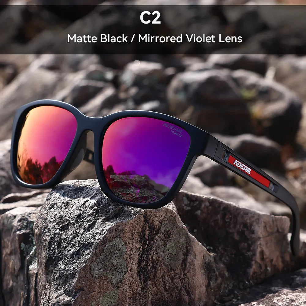 Retro style sunglasses with metal hinges and TAC lenses in multiple colour options