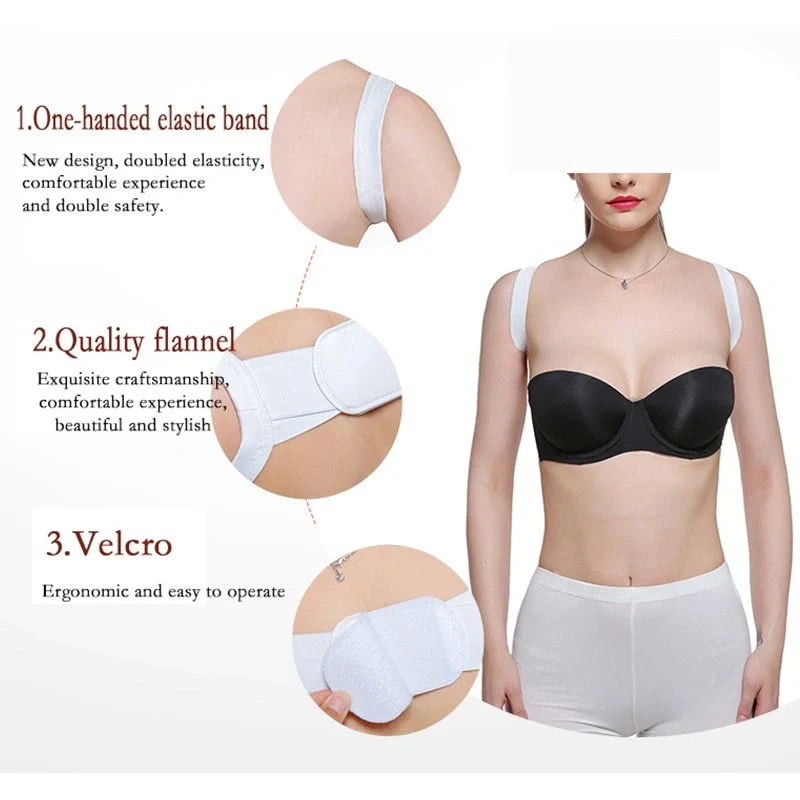 Advanced Posture Corrector Belt in black and white for back pain relief and posture support
