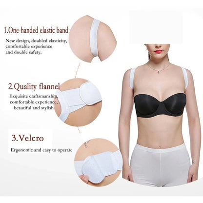 Advanced Posture Corrector Belt in black and white for back pain relief and posture support