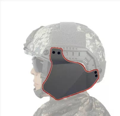 Blind-Spot Armor tactical head gear with customizable helmets for air-soft and field operations