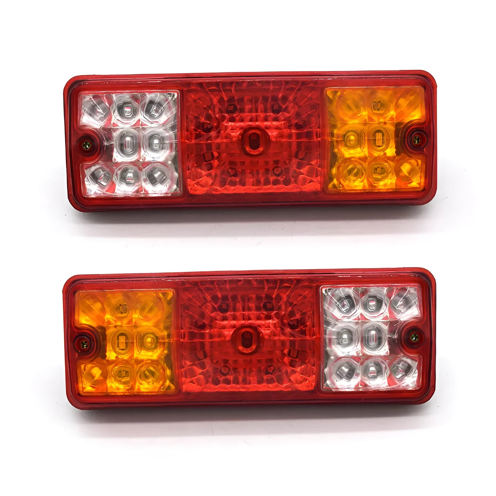 Black shell integrated electric tricycle taillight measuring 200mm by 70mm for 12V and 48-60V systems