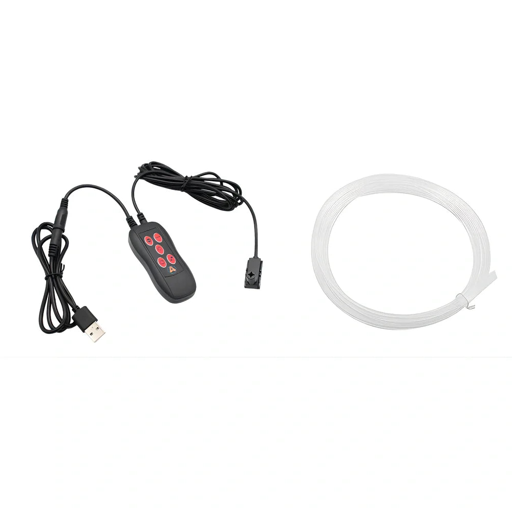 Car centre console LED ambient light strip with USB connector for 12V installation