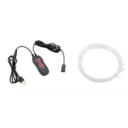Car centre console LED ambient light strip with USB connector for 12V installation