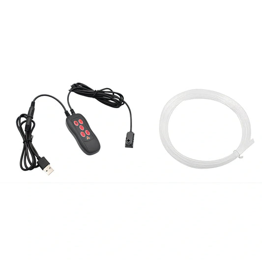 Car centre console LED ambient light strip with USB connector for 12V installation