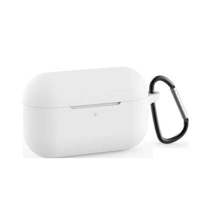 Silicone protective cover for AirPods Pro headphones in multiple colour options showing shock absorption design