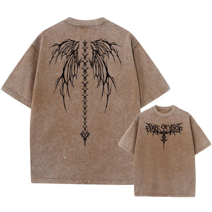 Oversized loose fit men's cotton t-shirt in a solid colour with drop shoulder sleeves.