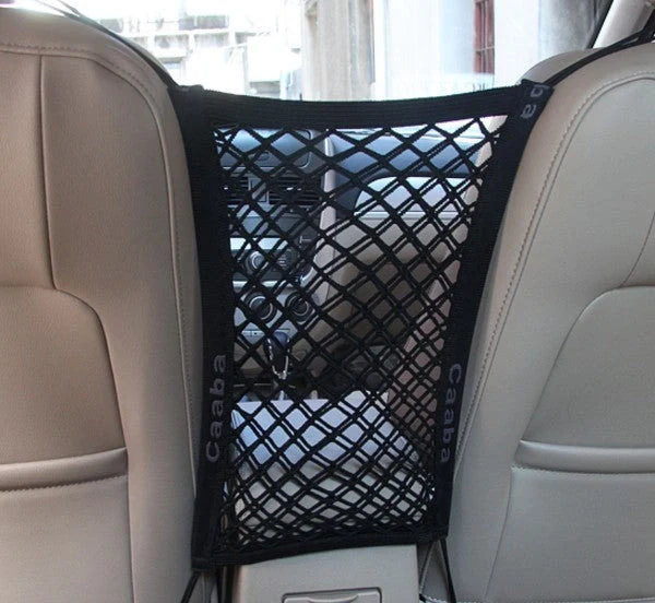 Elastic Car Pet Fence for dog safety and travel isolation in black