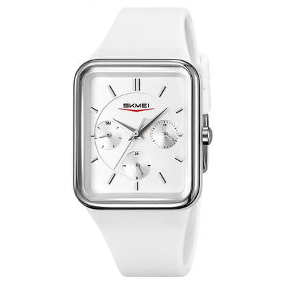 Square silicone digital waterproof watch for girls in multiple colour combinations