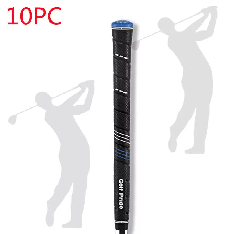 Golf Rubber Ironwood Grip with non-slip PU surface in blue and red