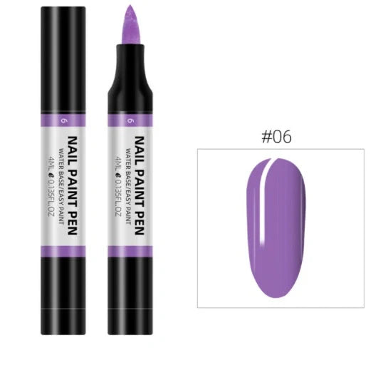 24 color water-based nail polish painting pen for 3D nail art designs