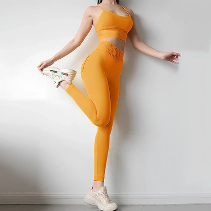 Peach hip pants in light blue and yellow with Asian sizing and nylon fabric construction