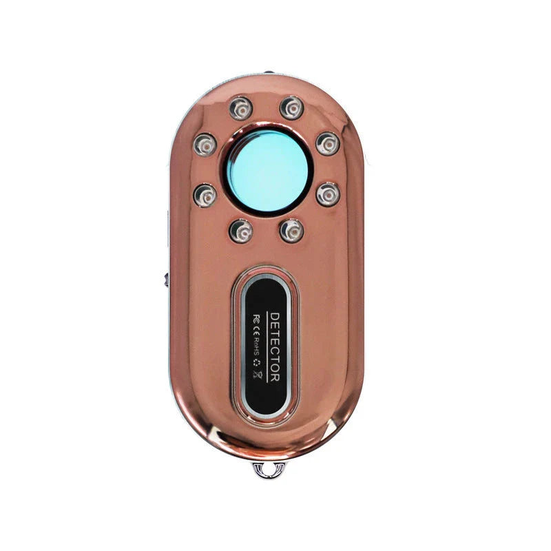 Portable anti-theft security alarm with infrared detection, loud alarm, and LED flashlight for safe travel
