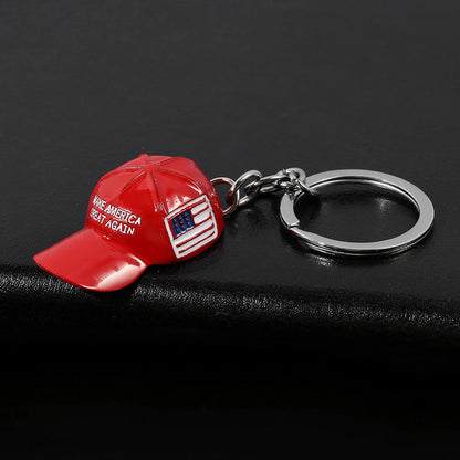 Men's Red Hat Hip Hop Keychain in zinc alloy with Southeast Asian style design
