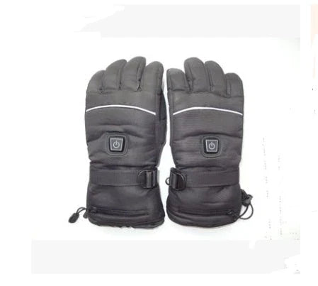 Premium electric heating gloves with three temperature settings, made with high-quality velvet and PU leather for superior warmth and grip.