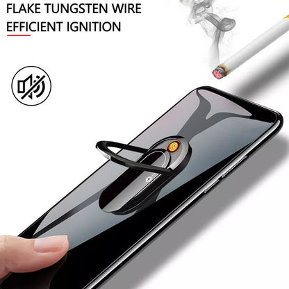 USB plasma lighter with mobile phone holder in multiple colors