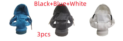 Gear shift knob hoodie cover in cloth material, universal 13x8cm size for manual or automatic cars