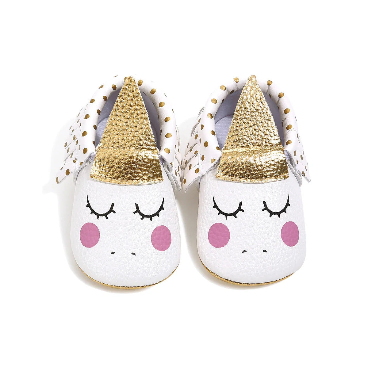 Adorable unicorn-themed toddler shoes in various colors and sizes, featuring a premium synthetic leather construction and flexible soles for comfort and support.