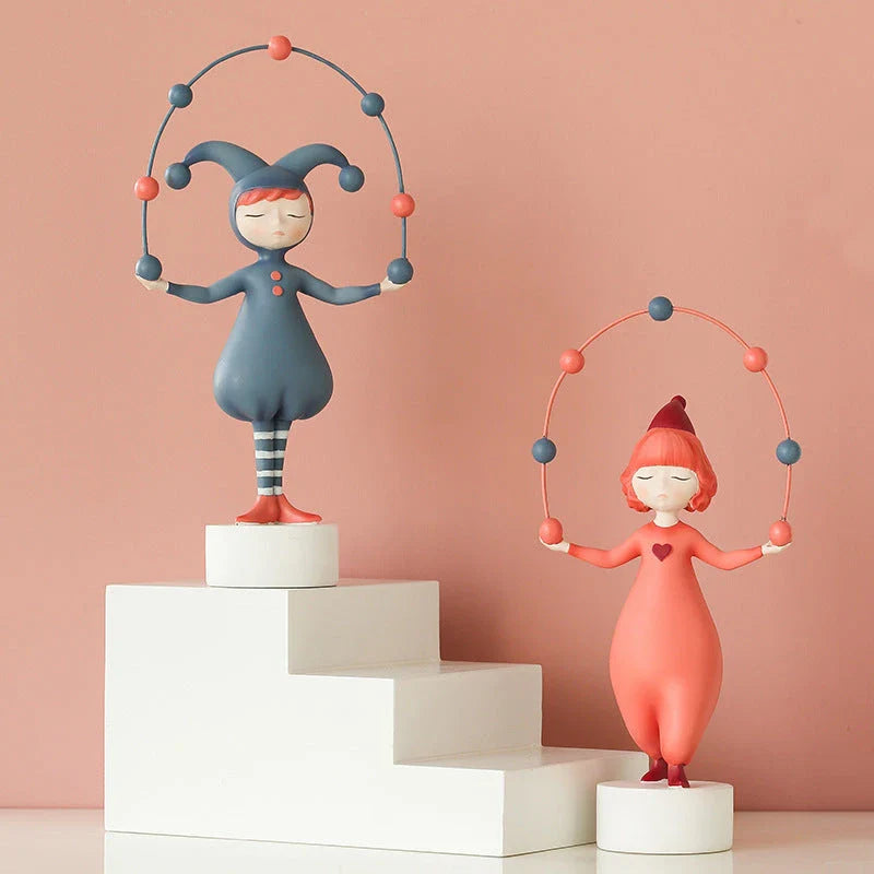 Enchanting resin elf figures in fairy girl and elf boy designs, featuring whimsical details and captivating charm for home decor