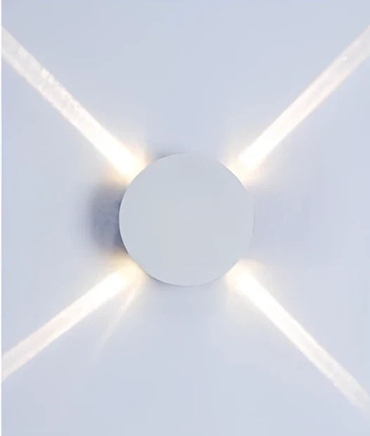 Cross-shaped decorative LED lamp with iron frame, 14cm size, for bedside and living room illumination