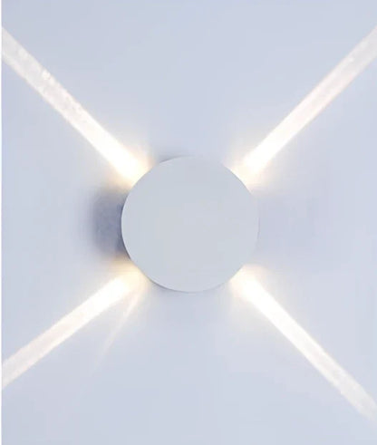 Cross-shaped decorative LED lamp with iron frame, 14cm size, for bedside and living room illumination