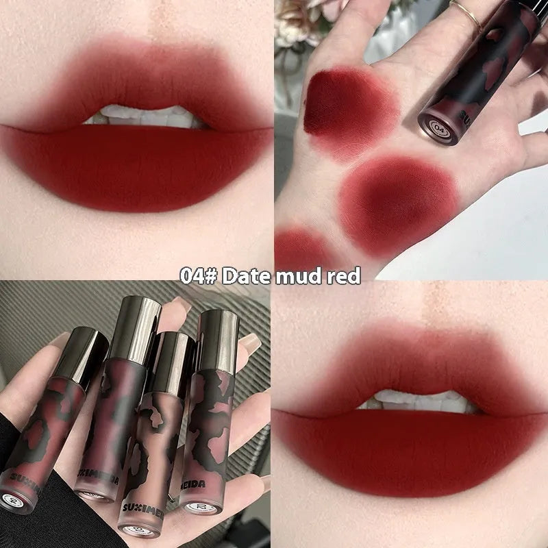 Lava Secret Matte Lip Mud Lipstick in five colour options with 3.2g net content and no-stain formula