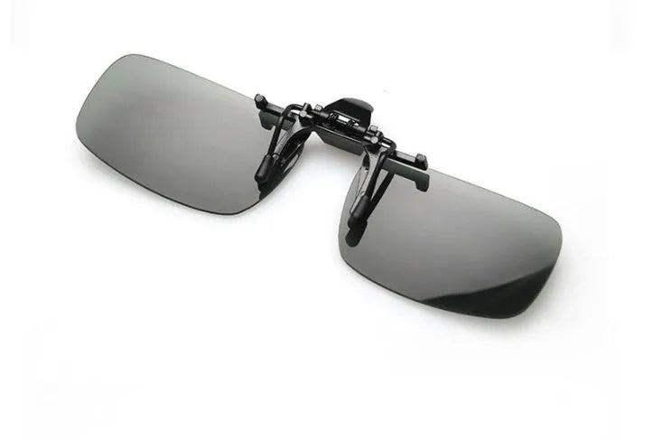Myopia sunglasses clip fitting over prescription glasses with night vision lens option for driving