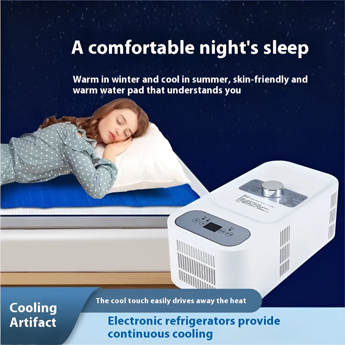 Dual-core semiconductor water-cooled mattress PVC ice blanket in 70x160cm, 140x160cm, and 50x100cm full set options