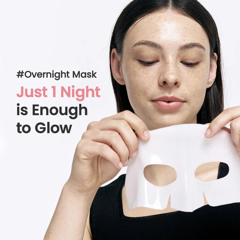 Deep Collagen Overnight Mask - Rejuvenating Facial Sheet Masks with Low-Molecular-Weight Collagen for Firmer, More Radiant Skin