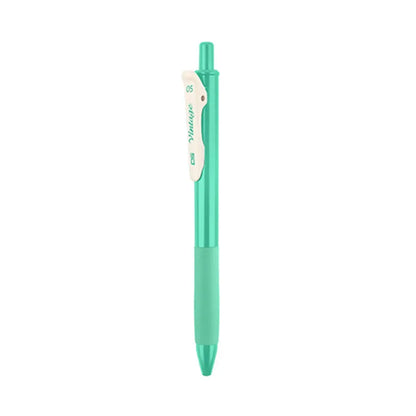 Retro colour gel pen set with plastic barrel and 0.5mm tip in five colour options