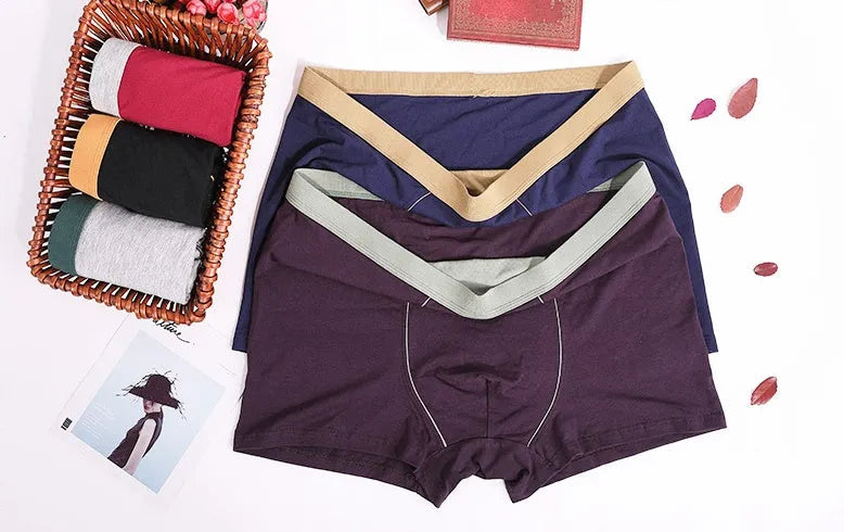 Men's oversized cotton baggy boxers in black, red, grey, blue or purple, sizes XL-3XL, 95% cotton