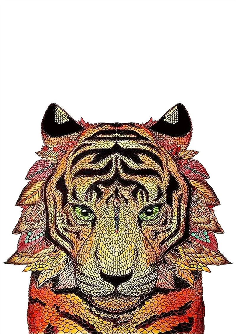 Colorful animal-shaped wooden jigsaw puzzles for kids, educational and fun