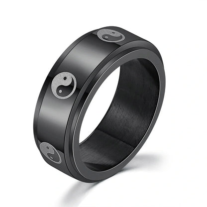 Stylish titanium steel hip hop ring in various colors and sizes