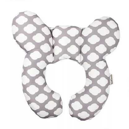 Baby U-shape pillow with cartoon pattern for neck support during travel