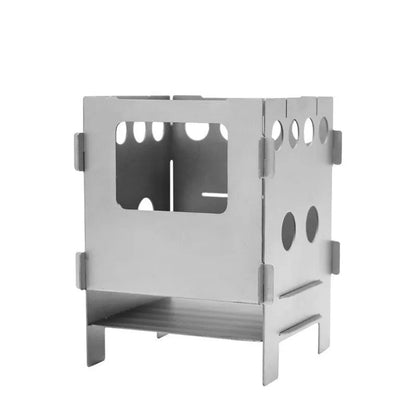 Pure Titanium Alloy Firewood Mountaineering Camping Stove - lightweight and durable for outdoor cooking