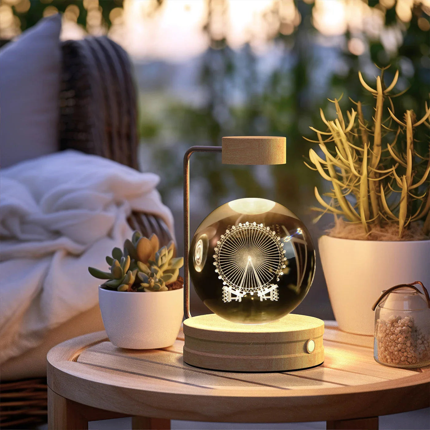 Captivating Crystal Ball Dinosaur Nightlight with Warm, Soothing Glow