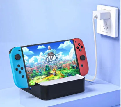 Portable multi-function adapter extension for game consoles with 4K HD projection and compact aluminium alloy housing