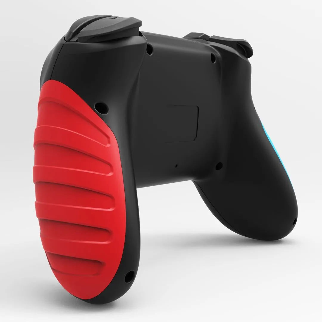 Red and blue wireless Bluetooth gamepad for Nintendo Switch and PC with USB cable