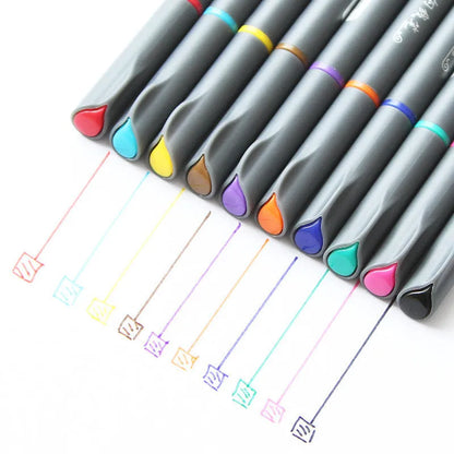 Office drawing stroke syringe color hook line pen with 0.38mm tip and 15.8cm length for technical applications
