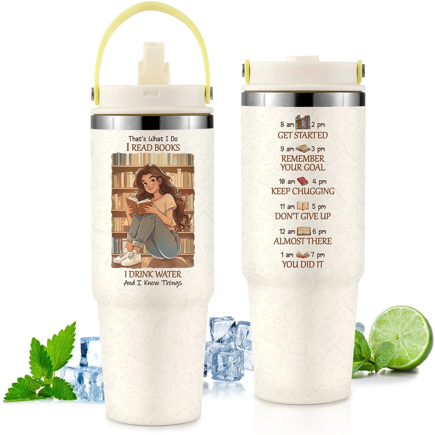 Premium 30oz stainless steel insulated cup in various colors, keeping drinks hot or cold for hours.