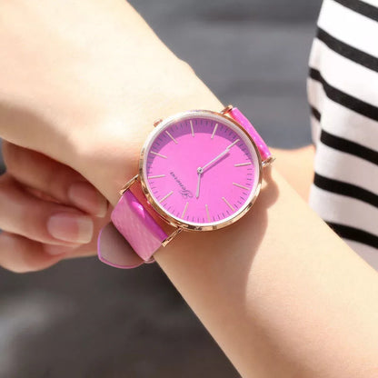 Simple Scale Temperature-sensitive Color-changing Watch with quartz movement and UV reactive dial