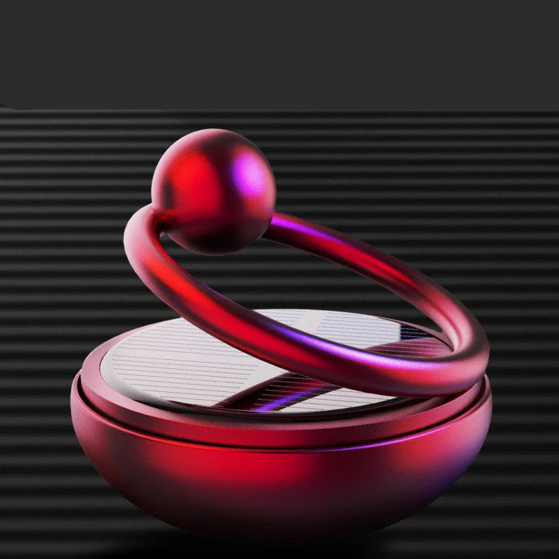 Solar Rotate Car Perfume Air Freshener in various colors with 360-degree rotation feature