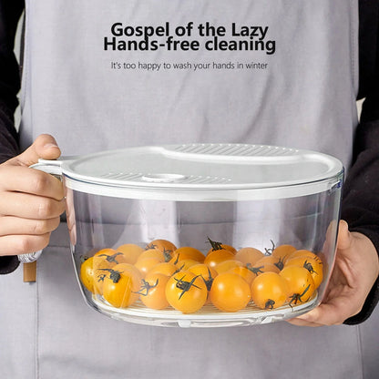 Multifunctional kitchen drainage basin for washing fruits and vegetables