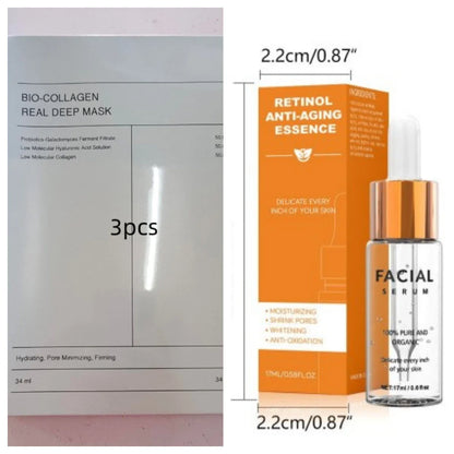 Deep Collagen Overnight Mask - Rejuvenating Facial Sheet Masks with Low-Molecular-Weight Collagen for Firmer, More Radiant Skin