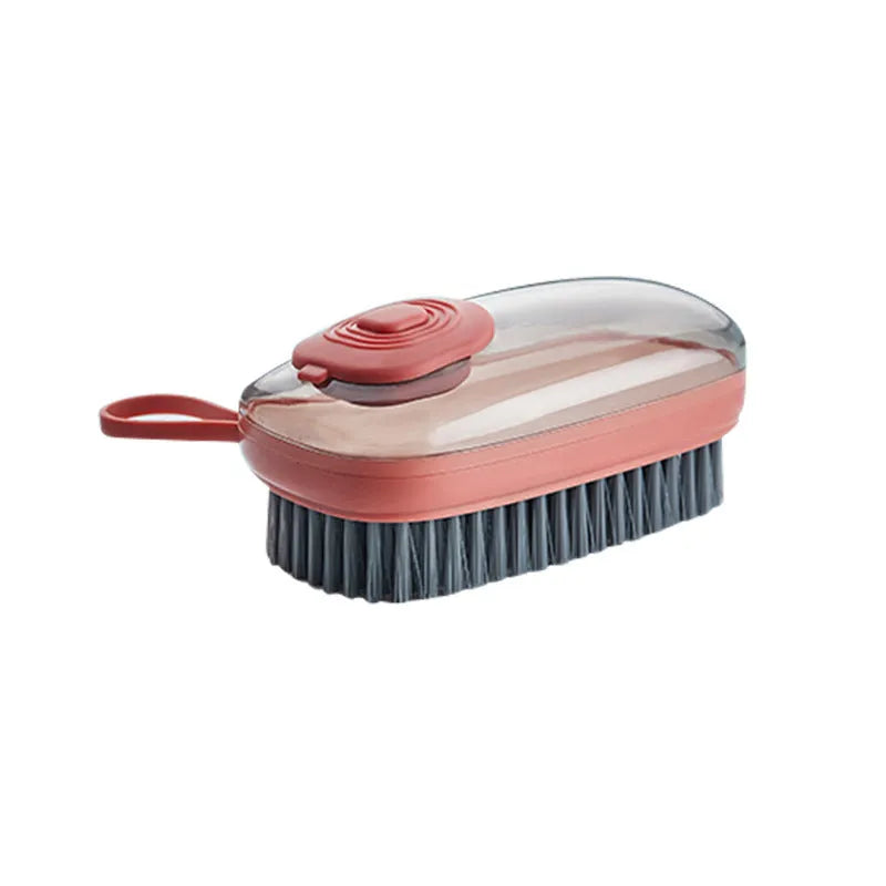 Automatic liquid cleaning brush with ergonomic grip in multiple colour options