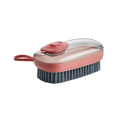 Automatic liquid cleaning brush with ergonomic grip in multiple colour options