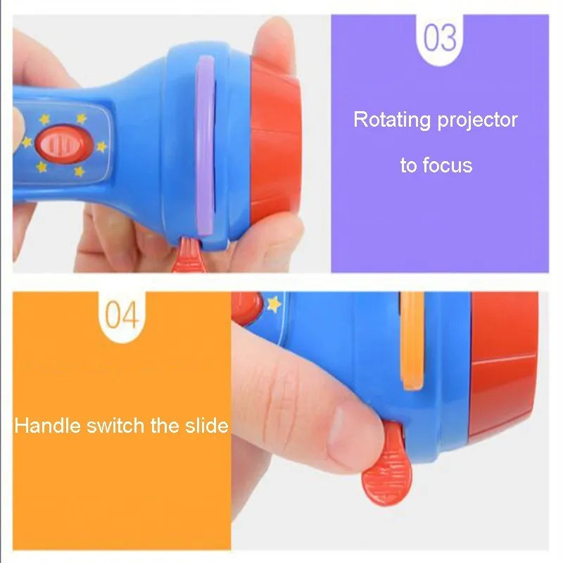 SmartKids Kids Storybook Projector Torch with four projection discs and LED light